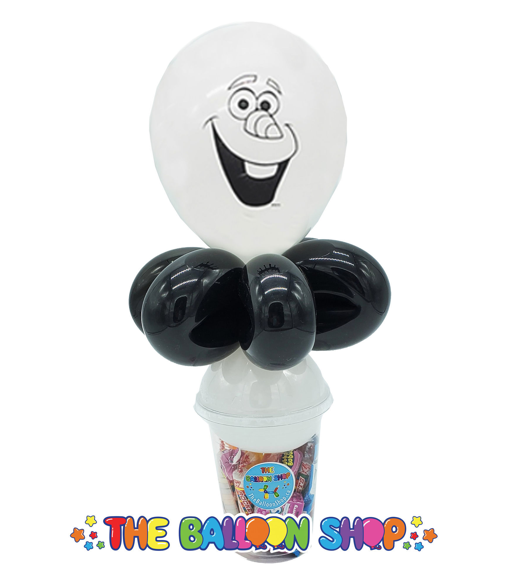 Picture of Olaf Face  - Balloon Candy Cup