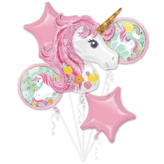 Picture of Balloon Bouquet - Magical Unicorn Foil Balloons (5 pc)