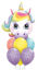 Picture of Balloon Bouquet -  Birthday Unicorn (7pc)