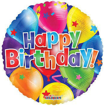 Picture of 18''Happy Birthday Balloon Print Foil Balloon (helium-filled)
