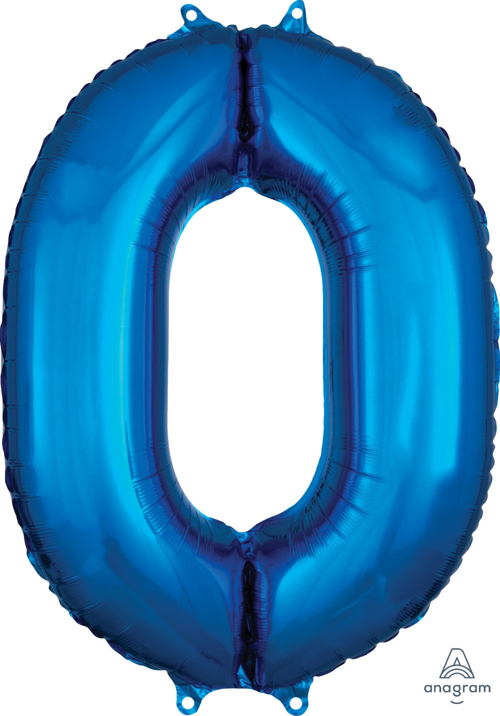 Picture of 26''Blue  Number 0 - Foil Balloon (helium-filled)