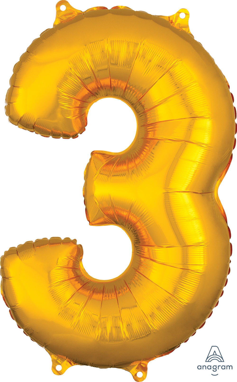 Picture of 26'' Gold Number 3 - Foil Balloon (helium-filled)