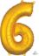 Picture of 26'' Gold Number 6 - Foil Balloon (helium-filled)