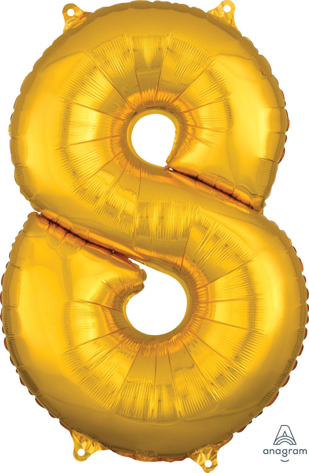 Picture of 26'' Gold Number 8 - Foil Balloon (helium-filled)