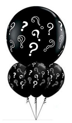 Picture of Question Marks  Gender Reveal Balloon Bouquet (helium-filled)