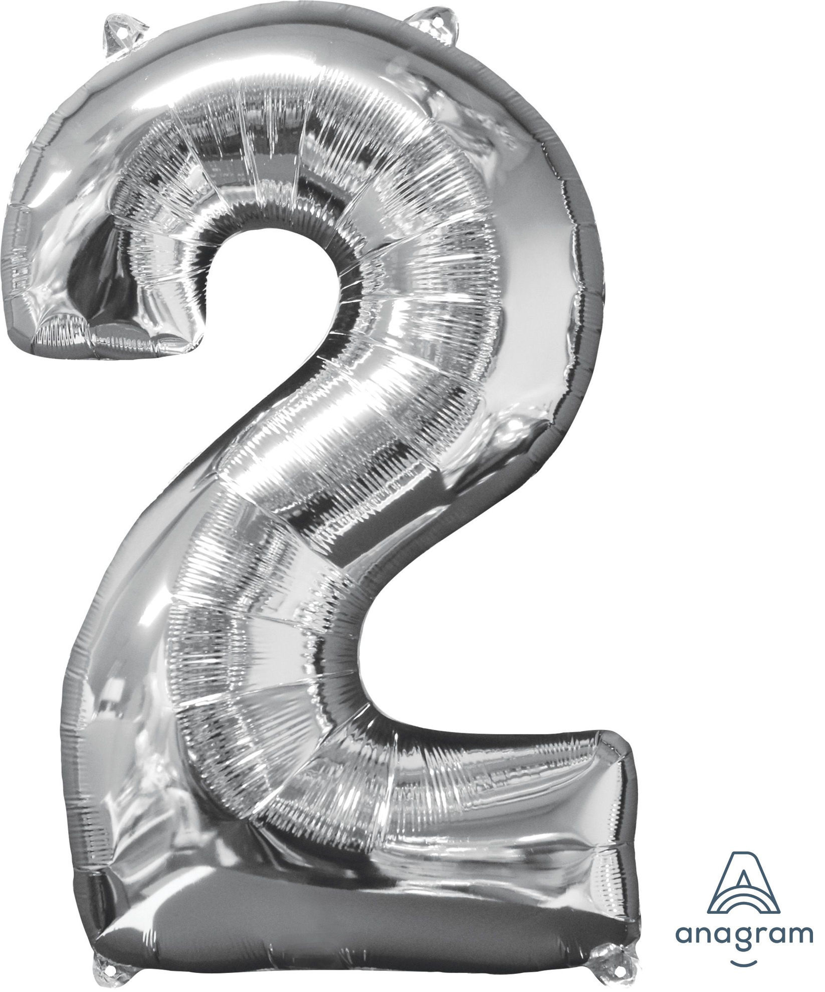 Picture of 26'' Silver Number 2 - Foil Balloon (helium-filled)