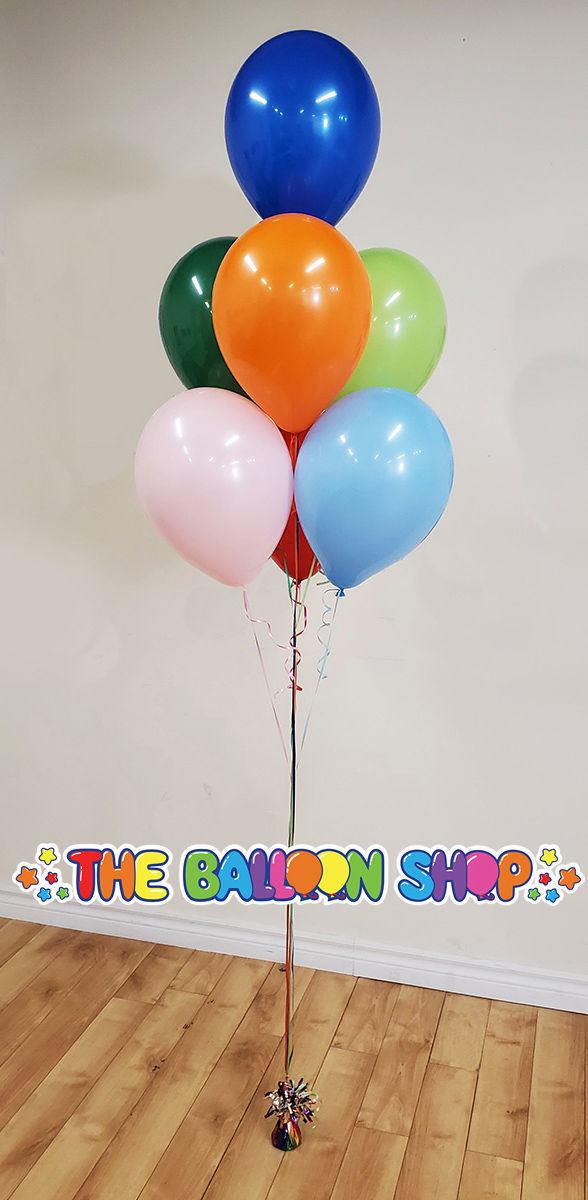Picture of 11 Inch Helium Balloon Bouquet of 7 (Stacked)