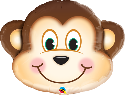Picture of 35" Mischievous Monkey Foil Balloon  (helium-filled)