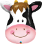 Picture of 32" Contented Cow Foil Balloon  (helium-filled)