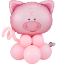 Picture of Playful Pig  Balloon Centerpiece