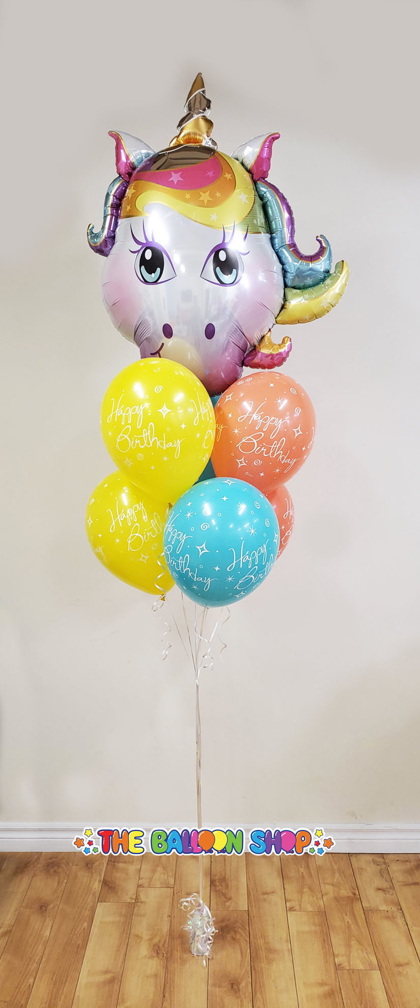 Picture of Balloon Bouquet -  Birthday Unicorn (7pc)