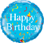 Picture of 18''  Happy Birthday Blue Balloon (helium-filled)