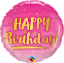 Picture of 18''  Birthday Gold & Pink Balloon (helium-filled)