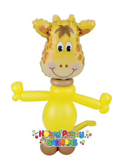 Jolly Giraffe Balloon Centerpiece | Jungle Party Balloon Delivery | Hokey  Pokey Balloons