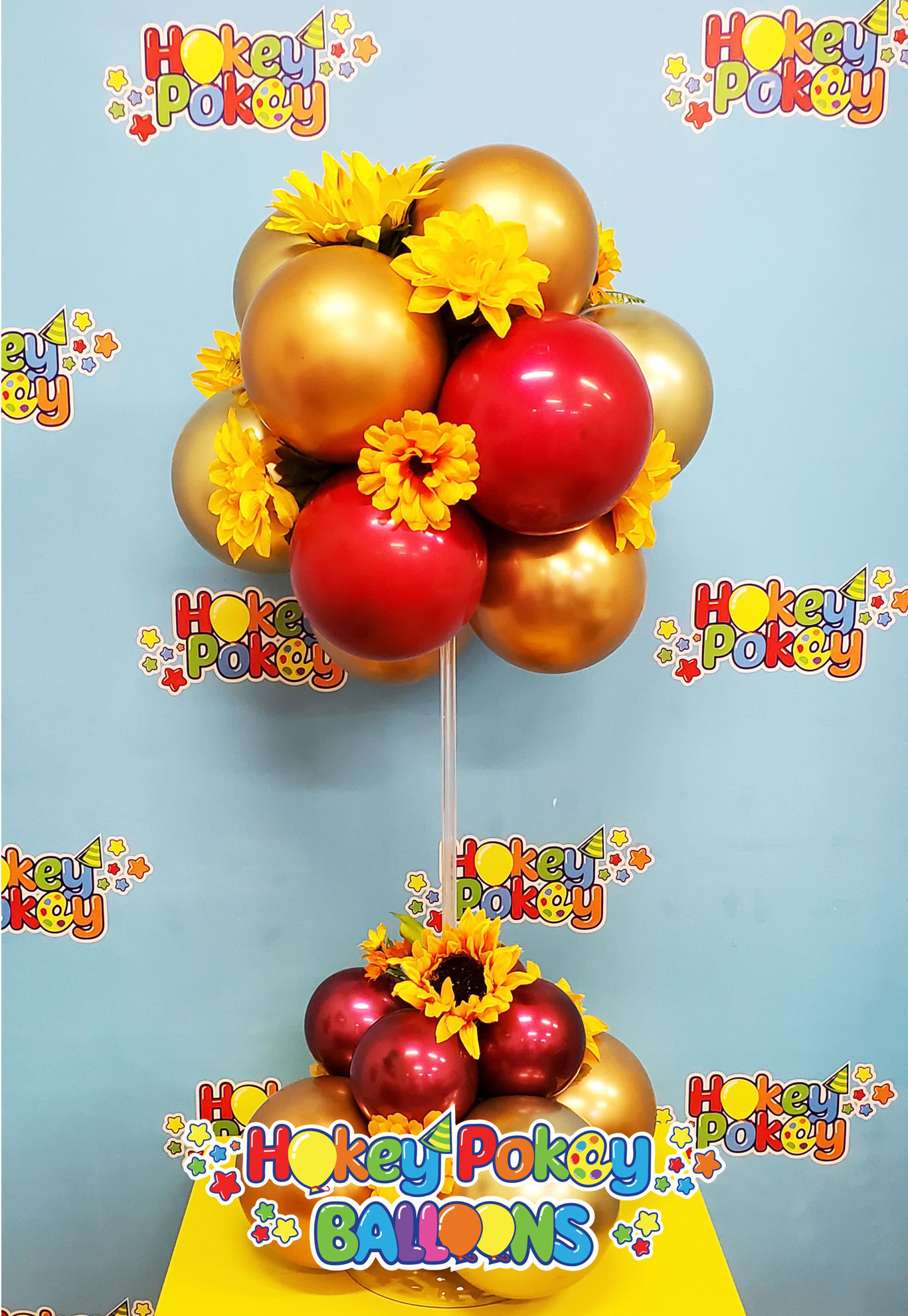 Picture of 12 Balloon Fall Magic Topiary - Balloon Centerpiece (air inflated) - copy