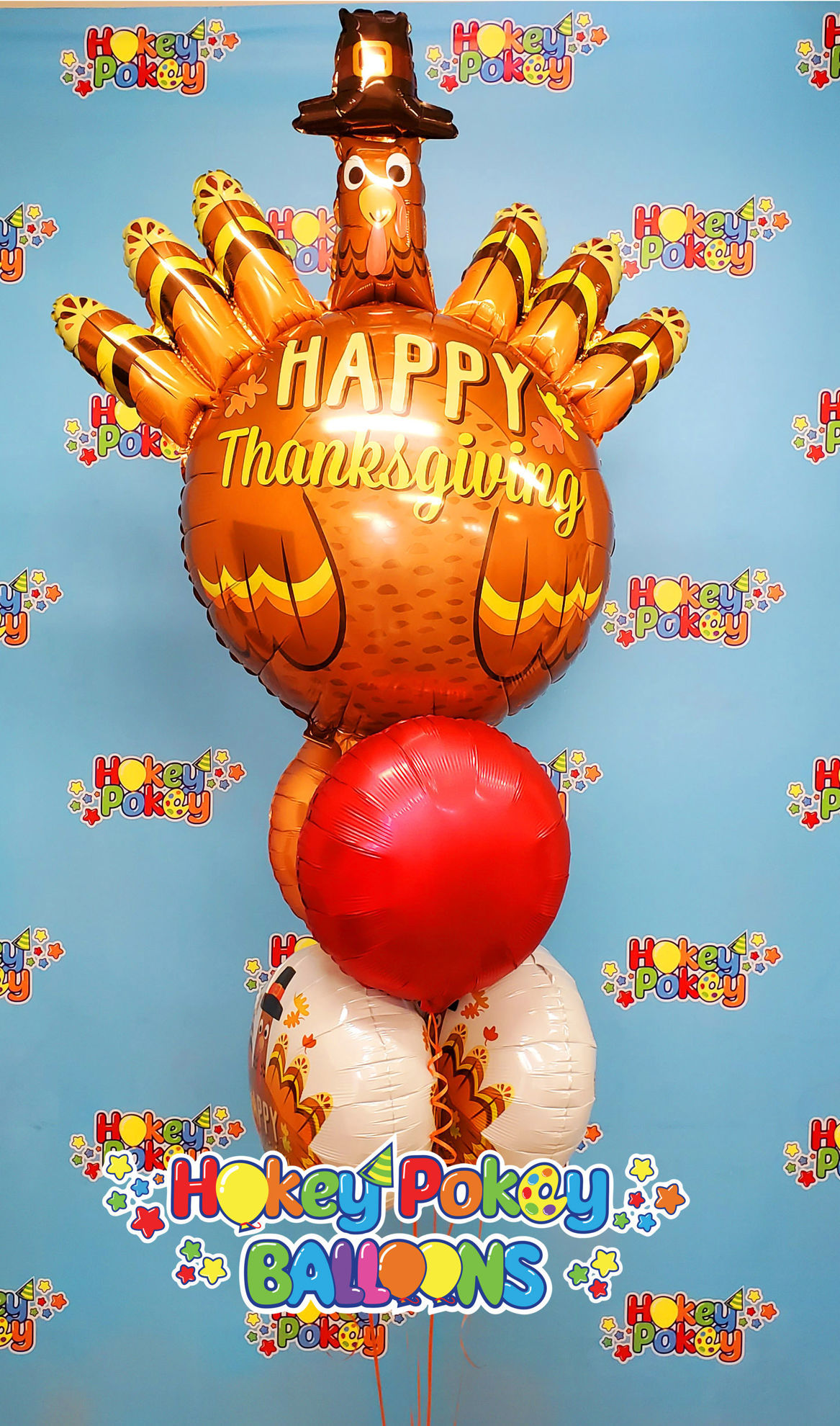 Picture of 17" Thanksgiving Pilgrim Turkey Foil Balloon  (helium-filled)
