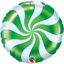 Picture of 18" Round Green Candy Swirl Foil Balloon (helium-filled)