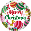Picture of 18" Christmas Ornaments & Stars Foil Balloon (helium-filled)