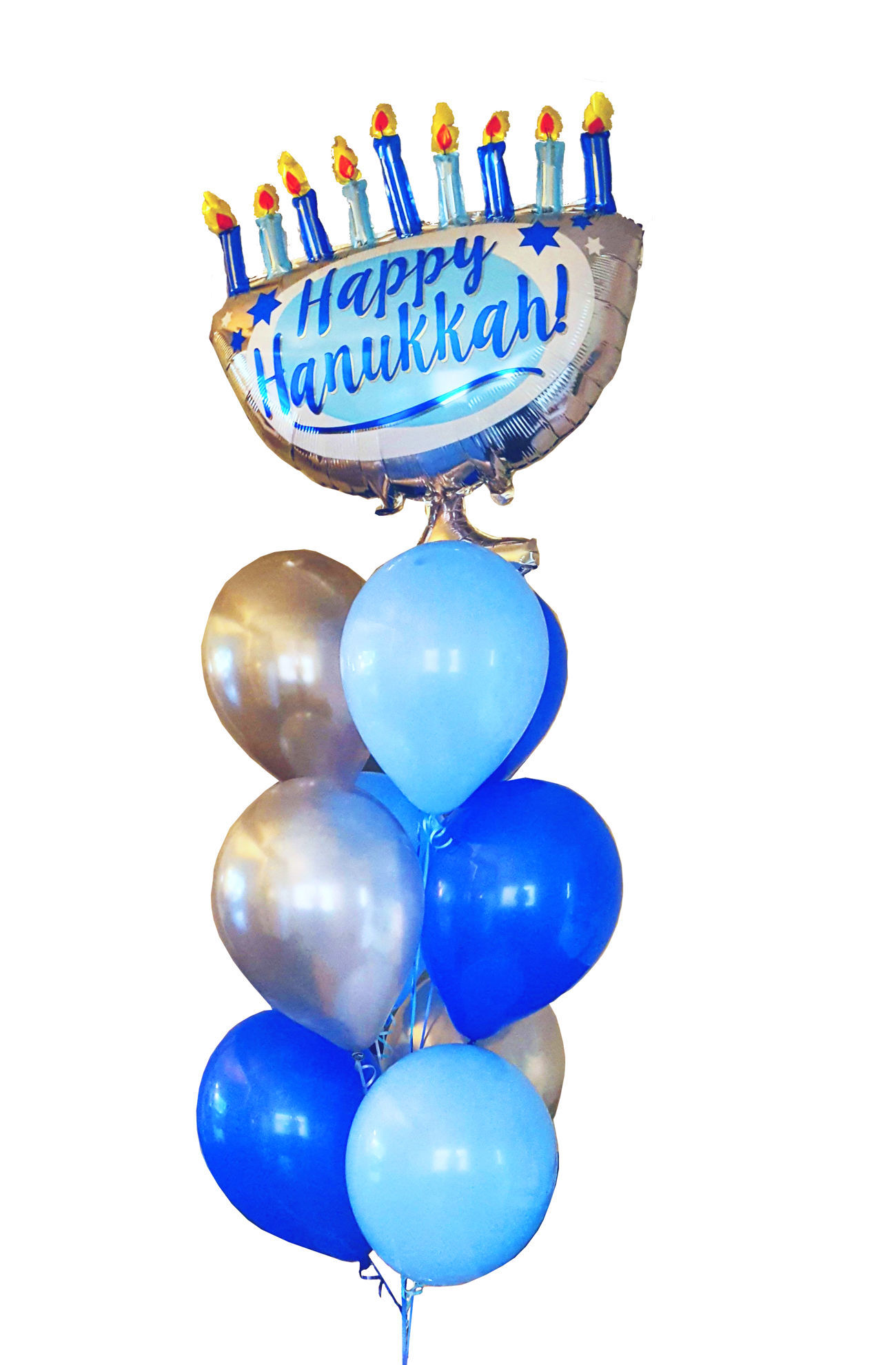 Picture of 29" Happy Hanukkah Menorah Foil Balloon (helium-filled)