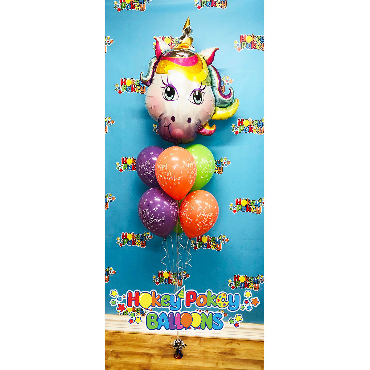 Picture of Balloon Bouquet -  Birthday Unicorn (7pc)