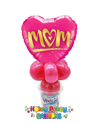 Picture of M(Heart)M Pink and Gold Heart  - Balloon Candy Cup