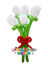 Picture of Rose Buds Balloon Bouquet with Bow (up to 21 flowers)