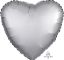 Picture of 18" Satin Luxe Platinum Heart Foil Balloon (helium-filled)