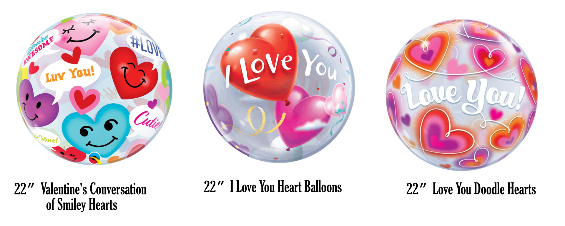 Picture of I love You with Topper Balloon Bouquet of 7