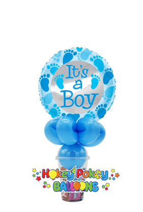 Picture of It's a Boy - Baby Blue Foot Prints - Balloon Candy Cup