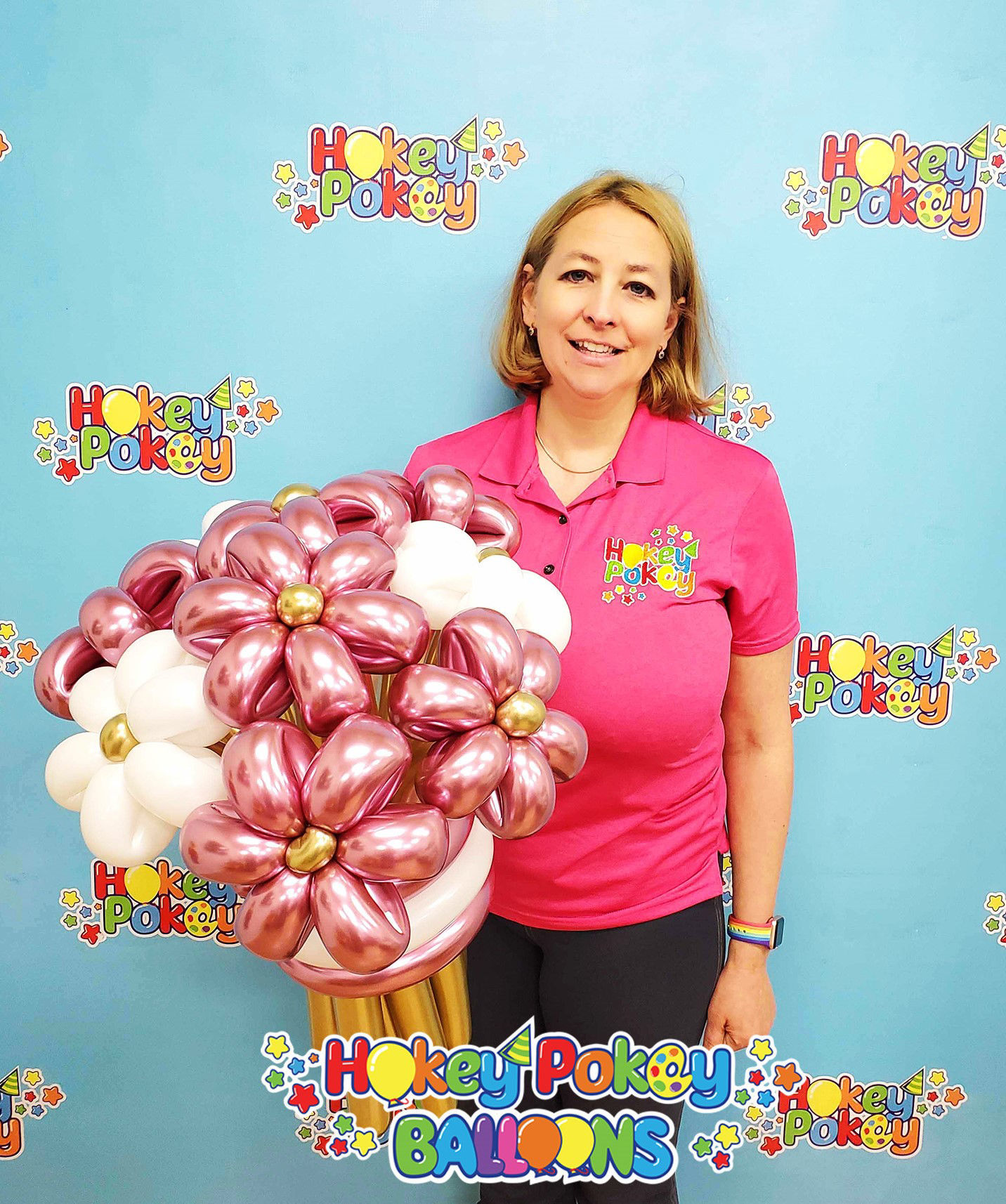 Picture of Deluxe Flower Balloon Bouquet ( 9 pc )