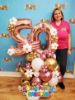 Picture of Balloon Number Arrangement with flowers