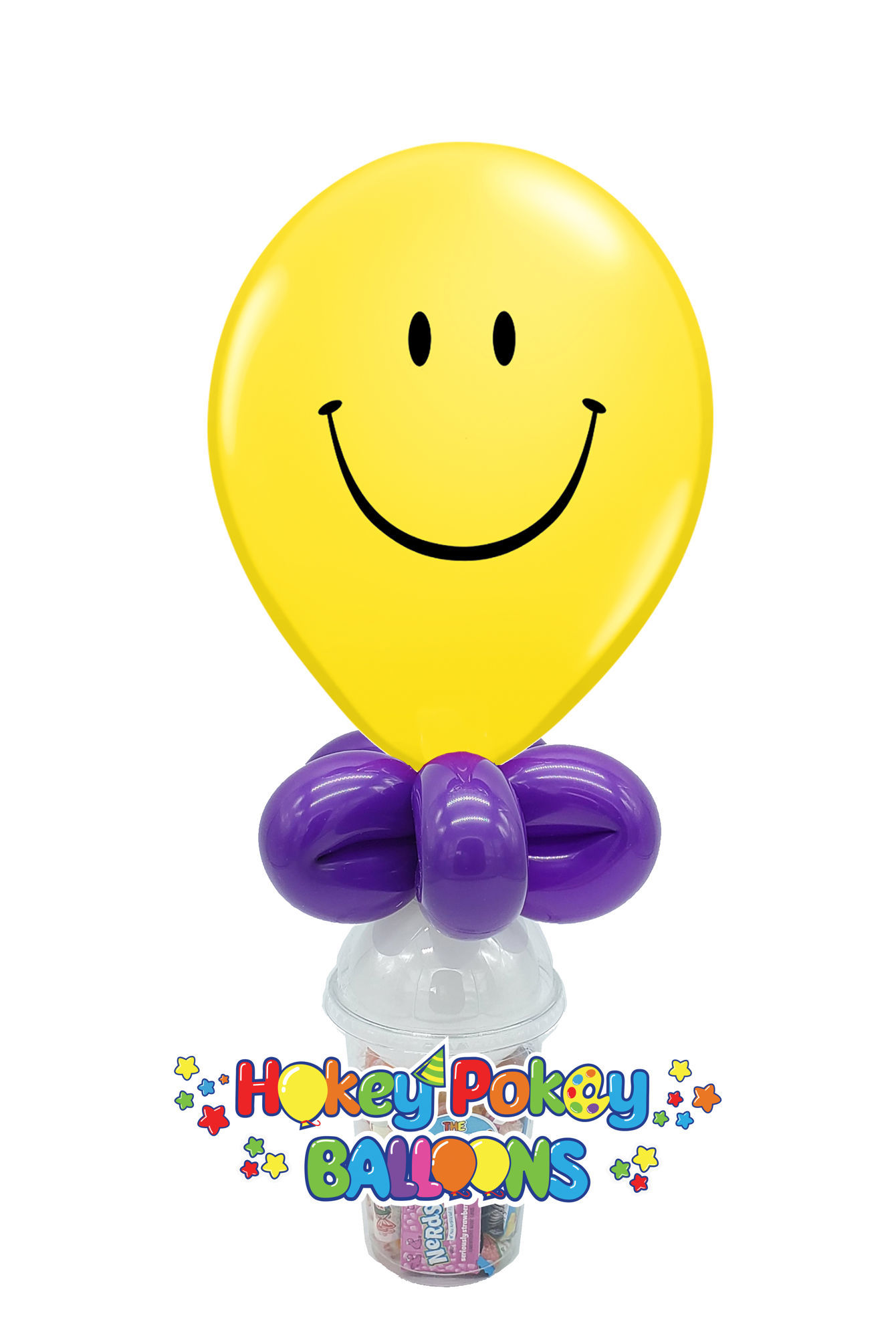 Picture of 11" Smile Face -  Balloon Candy Cup