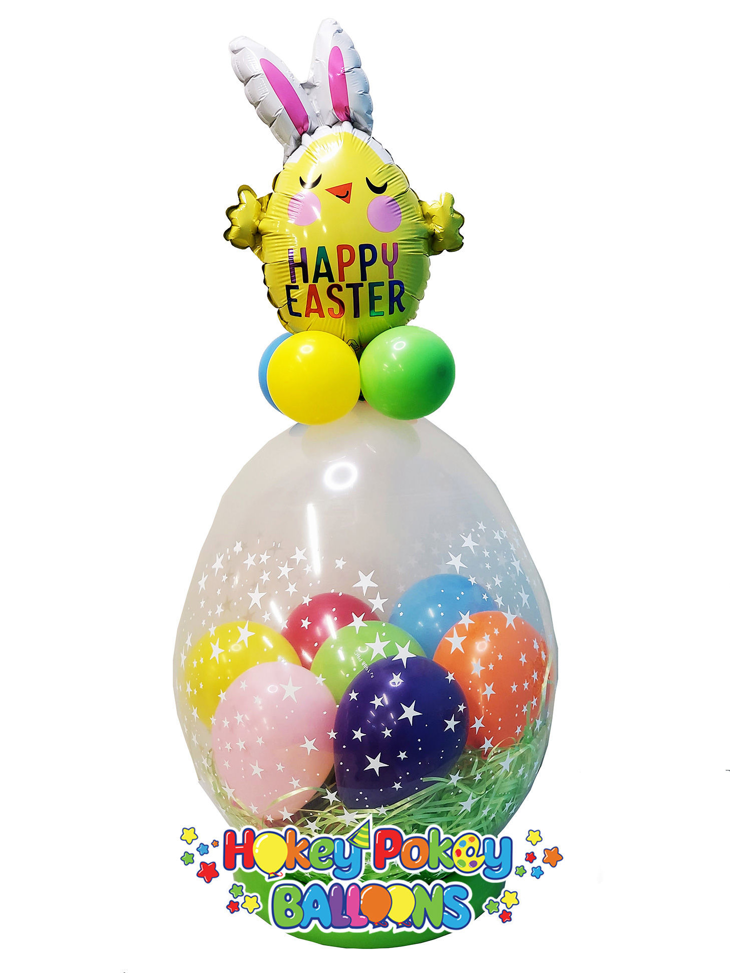 Picture of Easter Hunt - Stuffed Balloon Gift with a ring Base