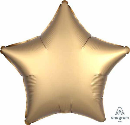 Picture of 19" Satin Luxe Gold Star Foil Balloon (helium-filled)