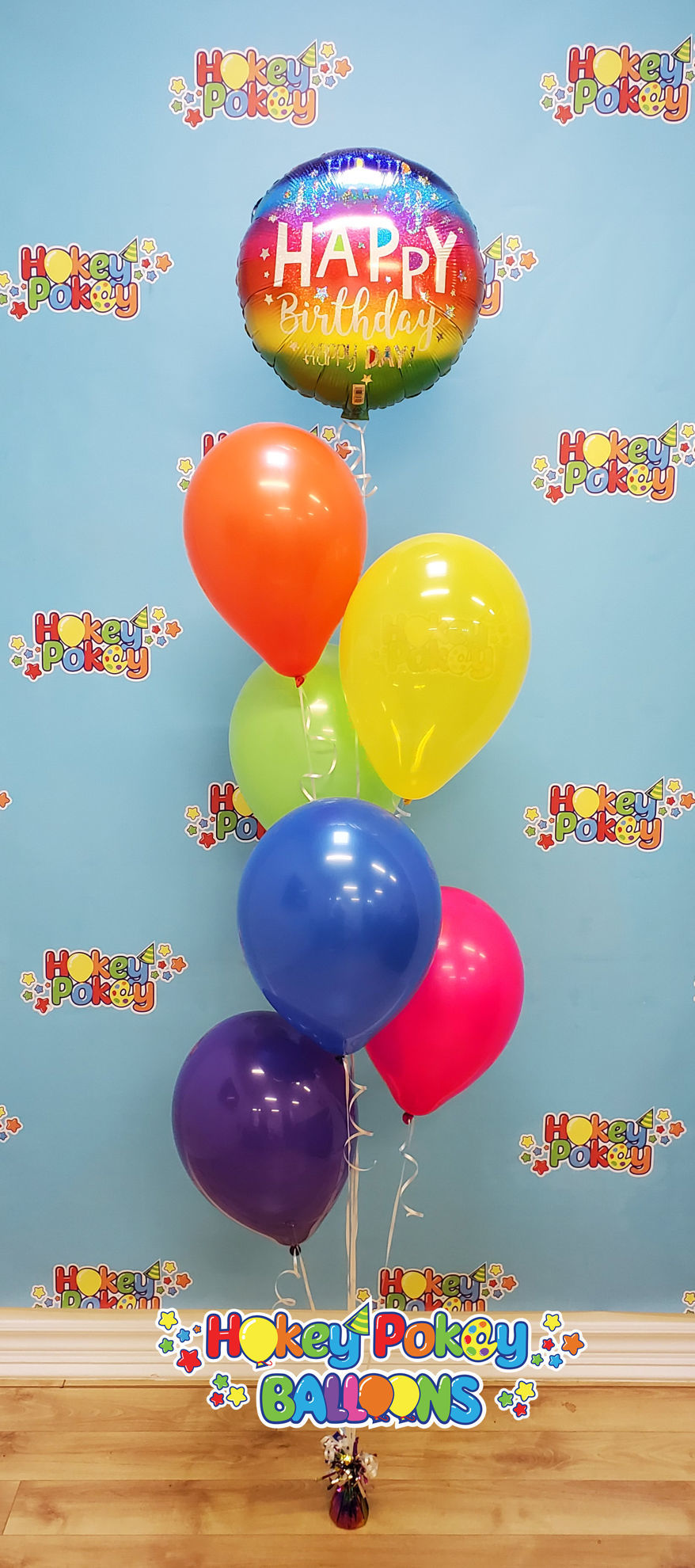 Picture of Hip Hip Hooray Birthday Balloon Bouquet of 7