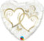 Picture of 18" Entwined Hearts Gold Foil Balloon  (helium-filled)