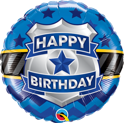 Picture of 18'' Birthday Badge Foil Balloon (helium-filled)