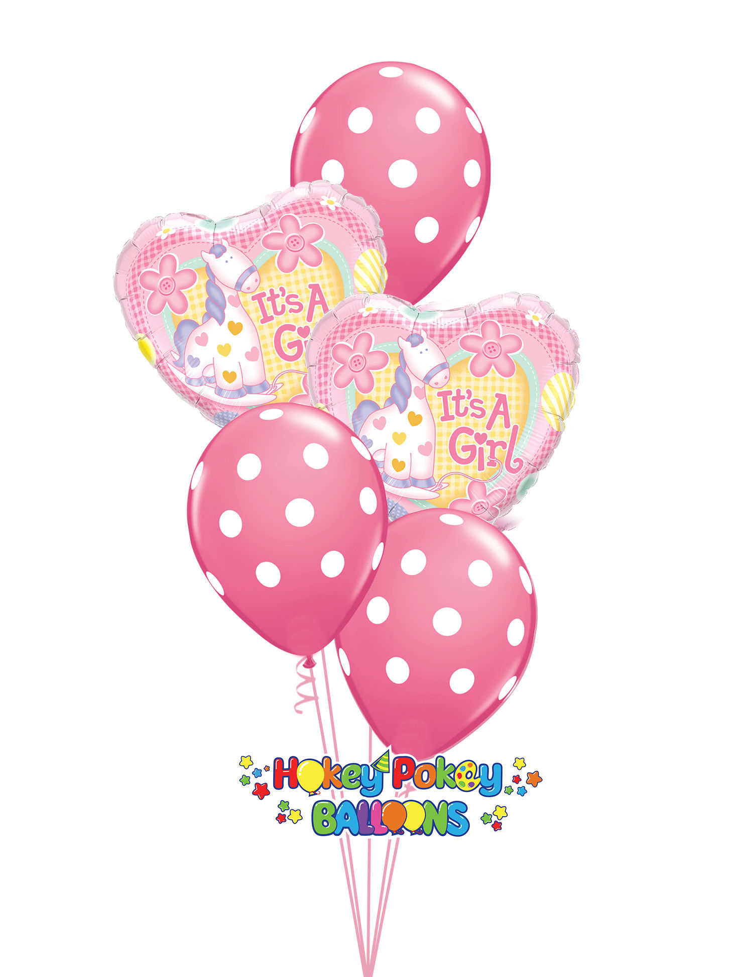 Picture of It's A Girl -  Soft Pony Balloon Bouquet
