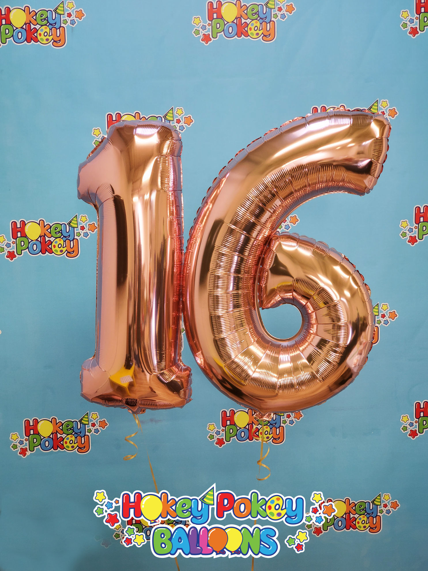 Picture of 26'' Rose Gold Number 6 - Foil Balloon (helium-filled)
