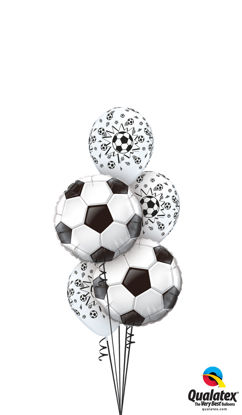 Picture of Big Kicker Soccer Balls - Balloon Bouquet (5 pc)