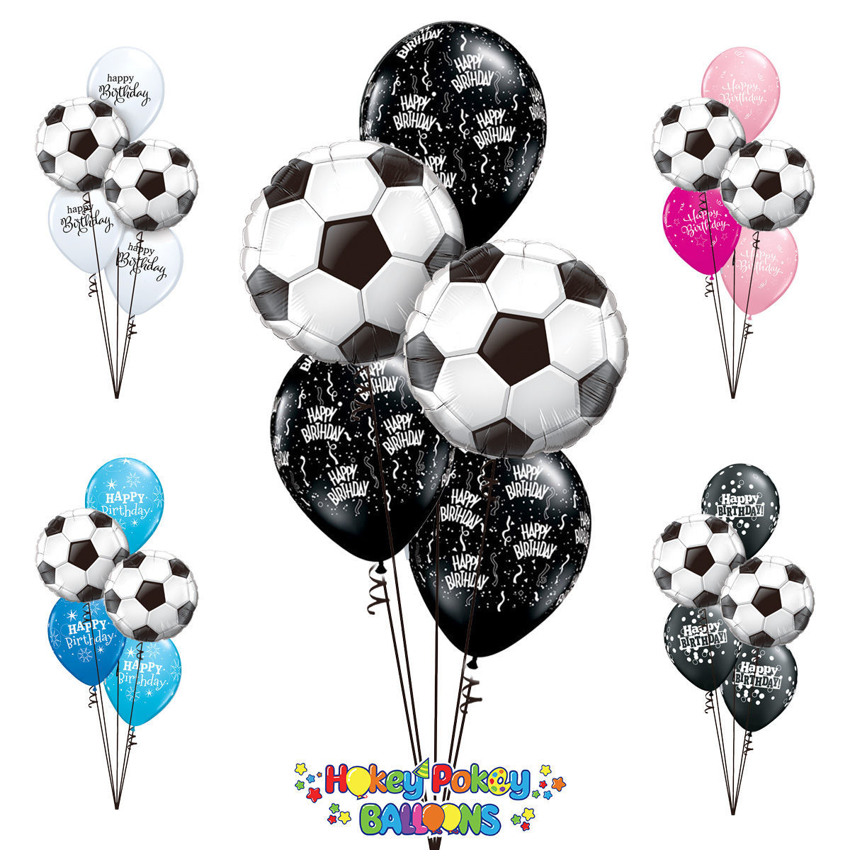 Picture of Soccer Birthday - Balloon Bouquet (5 pc)