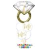 Picture of Glitter Gold with Diamond Ring Balloon Bouquet of 5