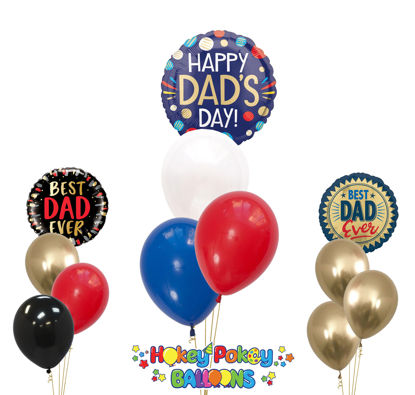 Picture of Happy Father's Day - Balloon Bouquet of 4