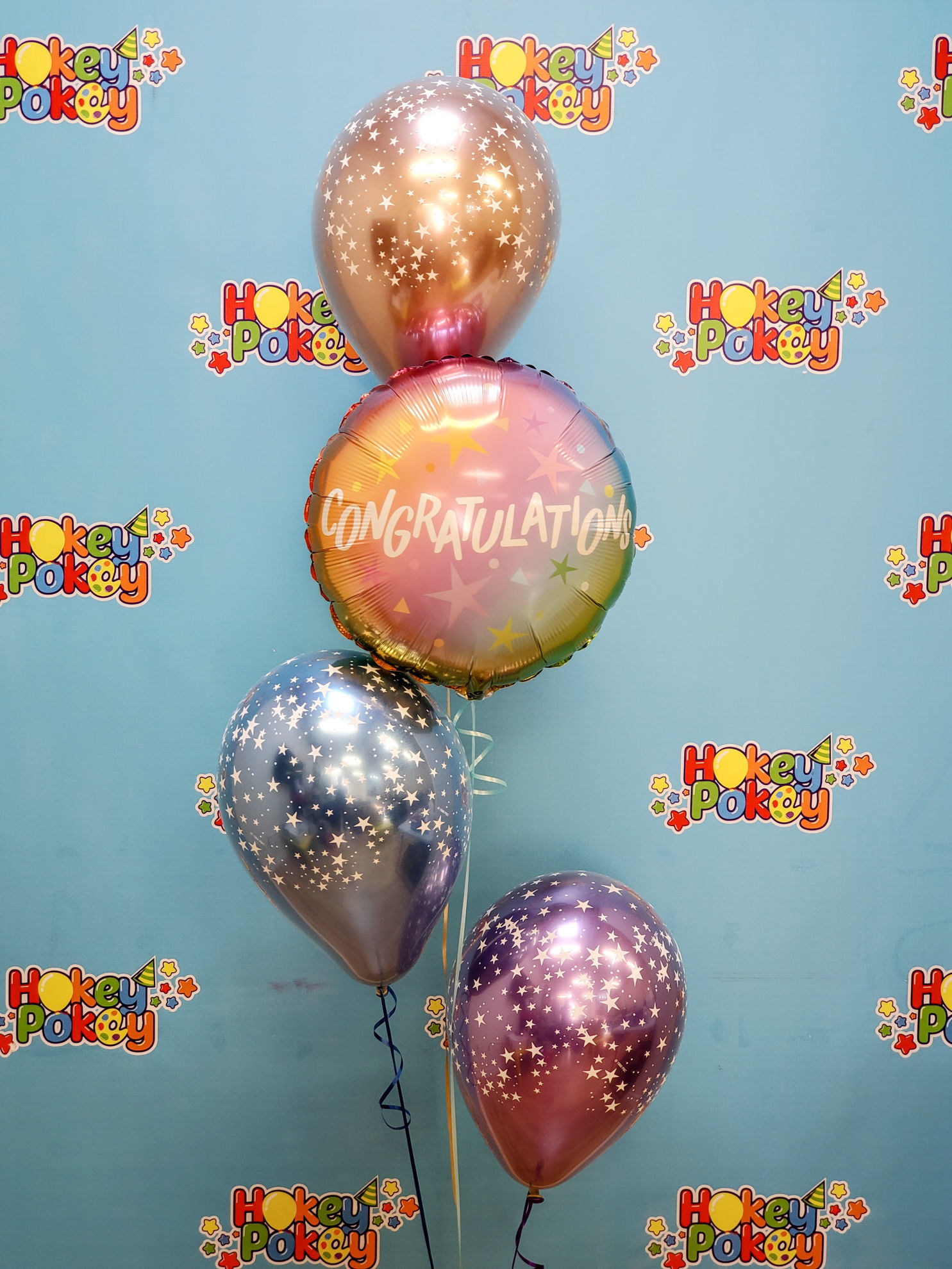 Picture of Congratulations Ombre & Stars Balloon Bouquet (5 pc)