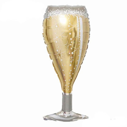 Picture of 38" Jumbo Sparkling Wine Glass Foil Balloon (helium-filled)
