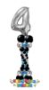 Picture of Elegant Balloon Column (up to 4 colors) with Foil Number