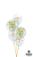 Picture of First Communion with Gold Cross and Greenery Balloon Bouquet (5 pc)
