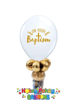 Picture of 11'' On Your Baptism - Balloon Candy Cup
