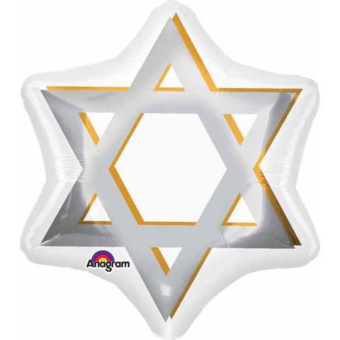 Picture of Star of David Foil Balloon (helium-filled)