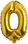 Picture of 16" Gold Foil Number - 0  (air-filled)